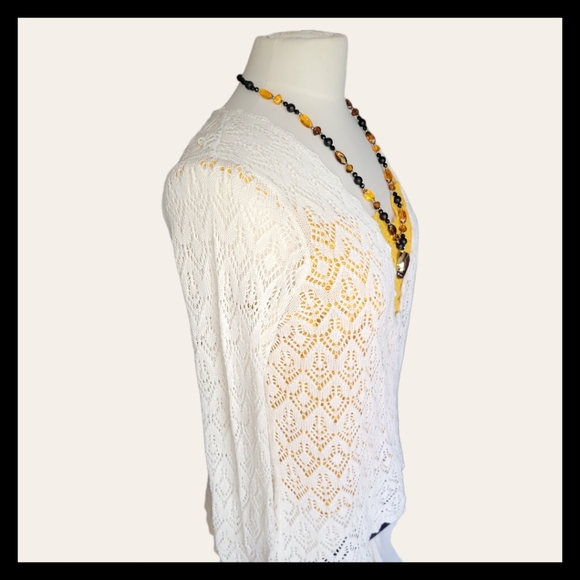 Talbots Petite VNeck 100% Mercerized All Season Cotton Sweater L Free Gi… - Picture 4 of 10